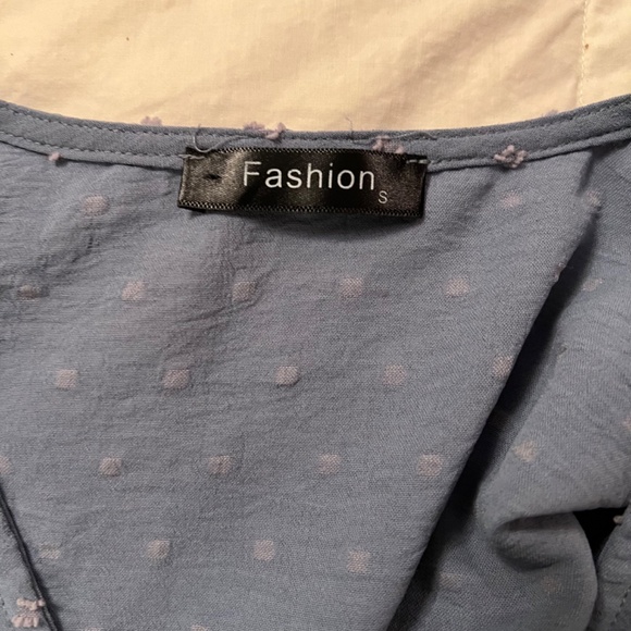 Flowy, vintage light blue summer dress - Picture 6 of 7